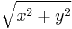 \sqrt {x^2+y^2}