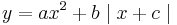 y=ax^2+b\mid x + c \mid