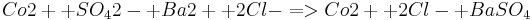 Co2+ + SO_42- + Ba2+ + 2Cl- => Co2+ + 2Cl- + BaSO_4 