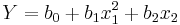 Y=b_0+b_1 x_1^2+b_2 x_2